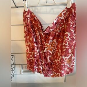 LOFT Floral Pull On Skirt, L